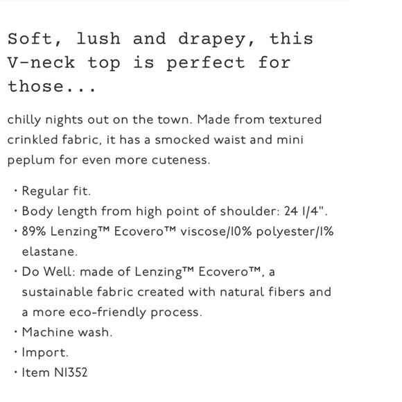 Madewell Crinkled V-Neck Peplum Top in Plaid-like new condition, size XL - Picture 12 of 12